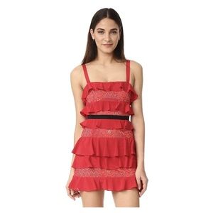 New! FOR LOVE & LEMONS • Chianti Tank Mini Dress in Red Hot